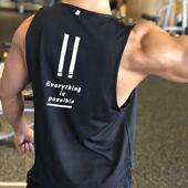 坎肩速干透气T恤训练健身服男运动 健身背心宽松无袖 断码 清仓