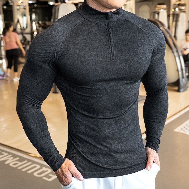 长袖速干常规男士运动健身衣