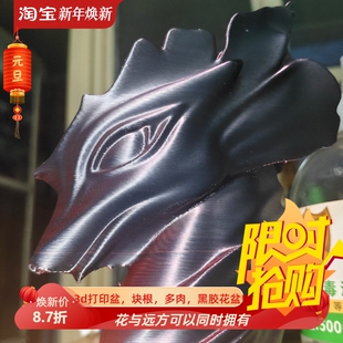 大口径海神之思鹿角蕨种植盆3d打印桌面定植异形花盆潮流网红花盆