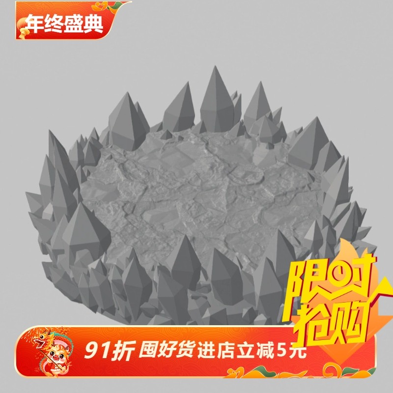 SIMPOTS专用小尺寸尖石环绕3d打印浅碟植物托盘防止倒吸水托盘