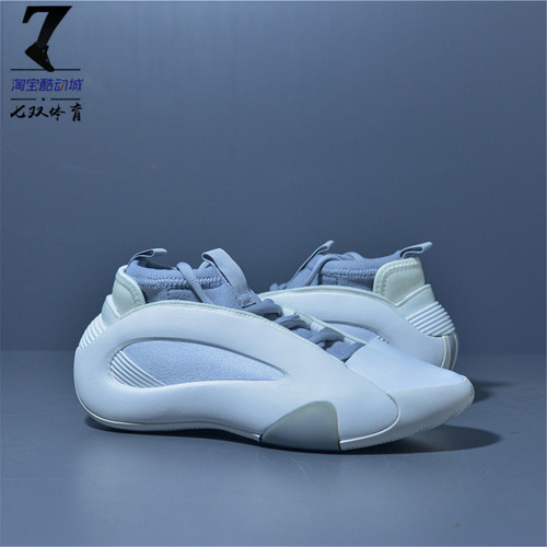 Adidas男子哈登8纯白低帮篮球鞋