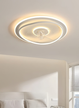 吊扇灯2025年新款卧室灯吸顶灯现代简约护眼电风扇一体饭厅灯具Z2