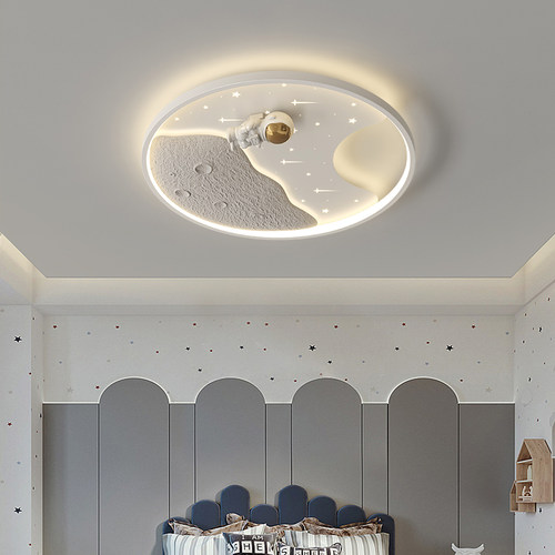 卧室灯吸顶灯现代简约风主卧灯创意太空人儿童房间灯LED灯具412E