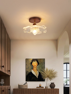 入口门阳台 瓦比萨比风格 通道灯小吸顶灯法式 覆古走廊灯中世纪风格