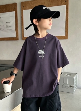 衣服里面尺码为准 棒球帽款紫色短袖