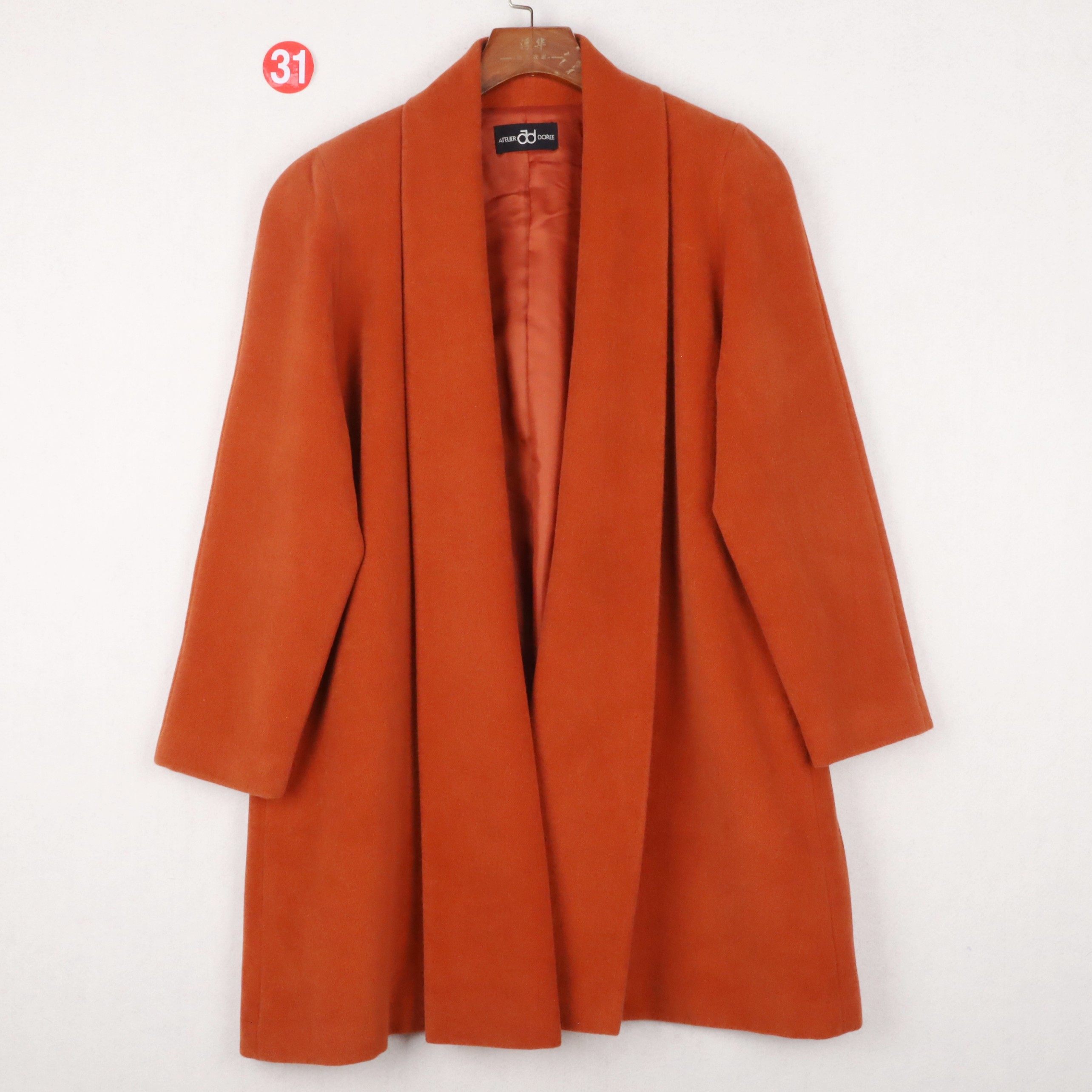 法国轻奢服饰品牌 法式优雅桔红色插肩袖羊毛兔毛毛呢大衣日本制,女装/女士精品,毛呢外套,淘宝优惠券,粉丝福利购,淘宝优惠卷