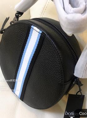 现货Botkier圆饼包Trinity 新款手拿包牛皮斜挎包单肩包美国黑色