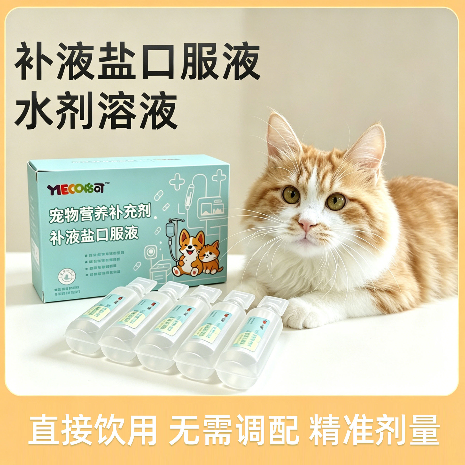 宠物补液盐口服液体补充水分电解质水补钾补钠猫咪狗狗犬用