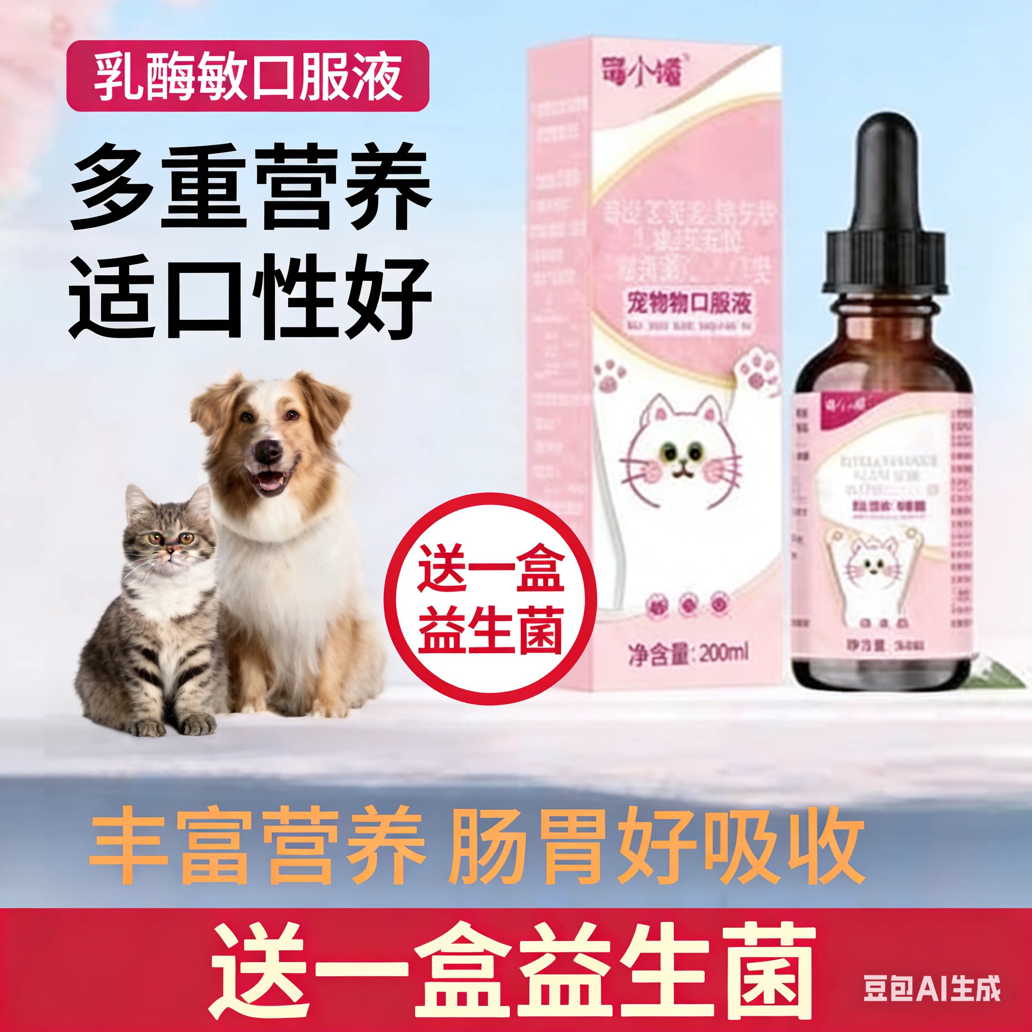 宠物专用乳果糖猫咪狗狗大便干燥拉不出来排便困难润肠通便