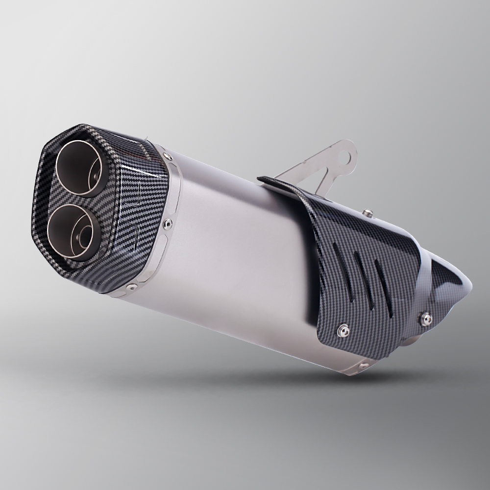 机车通用排气 R25 RC390 NINJA400 改装菱形双出系列直出式尾段S8