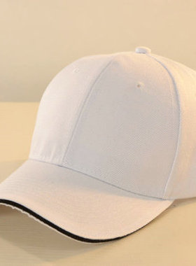 光板夹边棒球帽子男女春夏天光身白色鸭舌帽潮遮阳帽情侣休闲帽