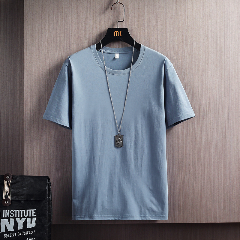 New summer cotton short sleeve short sleeve t-shirt men's Korean loose student's bottom top