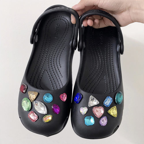洞洞鞋配件卡扣crocs精美水钻花扣钻石水晶高级感鞋花配饰女鞋扣