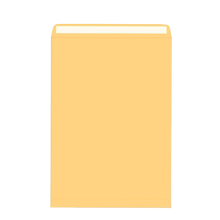 牛皮纸信封袋发票装现金存钱的自粘带双面胶封口5包装7收纳工资文件袋空白加厚小大号a4复古风9号黄色批发a5