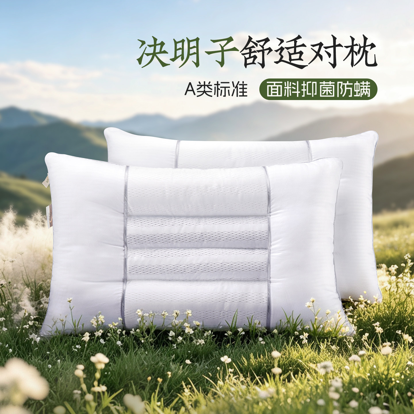 远梦决明子枕头护颈椎成人图片