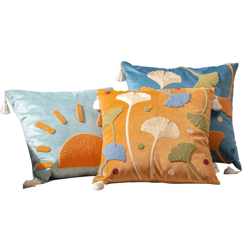 远梦刺绣抱枕办公室汽车靠垫抱枕含芯女生睡觉男生款沙发客厅靠枕