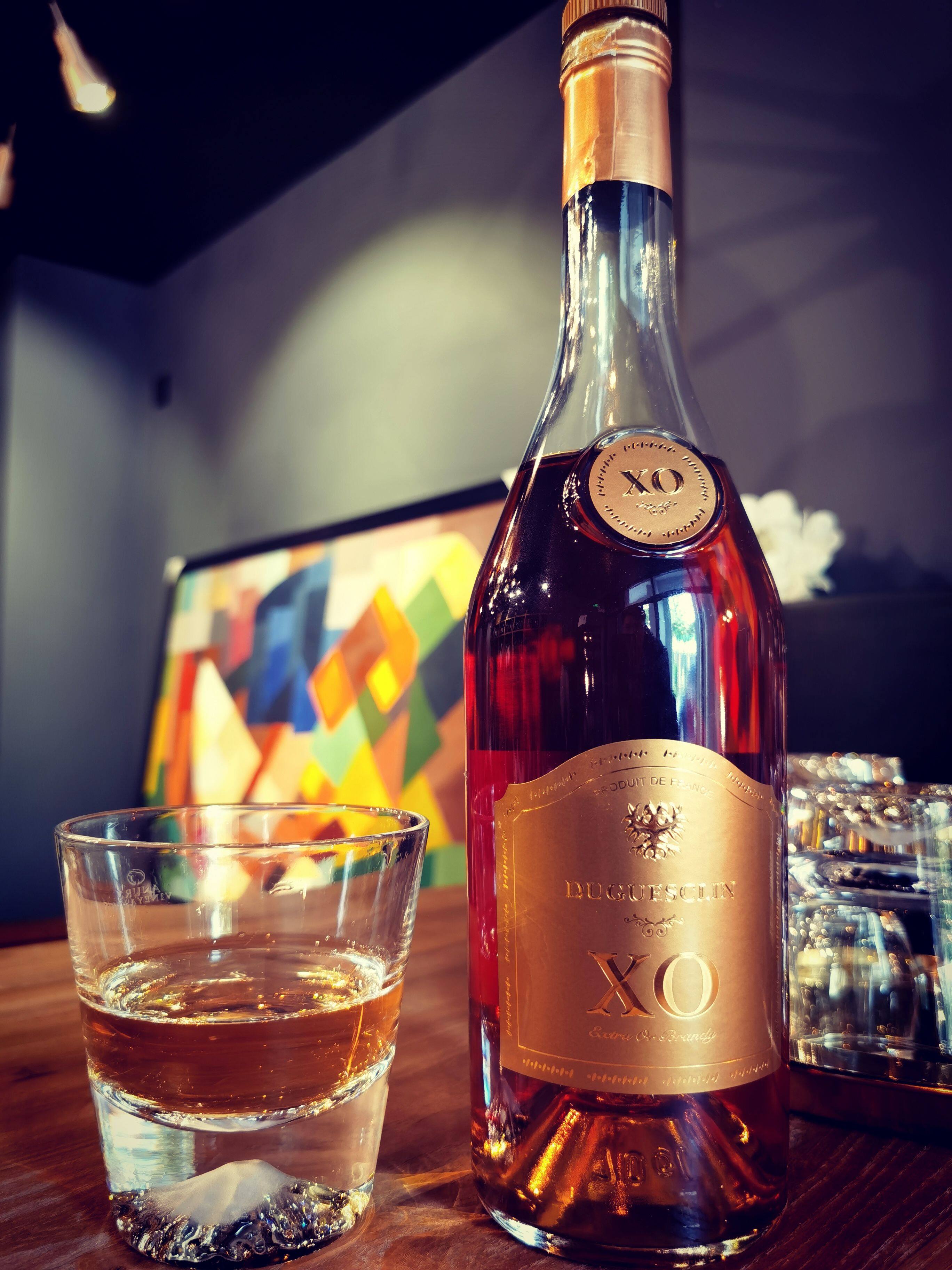 法国原瓶进口白兰地洋酒镀格兰x.o级brandy白兰地700ml礼盒装