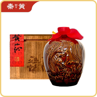 北派黄酒户县秦黄黄酒12度半甜型坛子酒珍藏陈酿木制礼盒2.5L