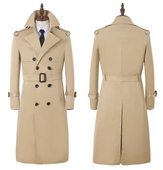 外套 到小腿位置青年帅气加肥加大宽松大码 高个子男士 风衣超长款