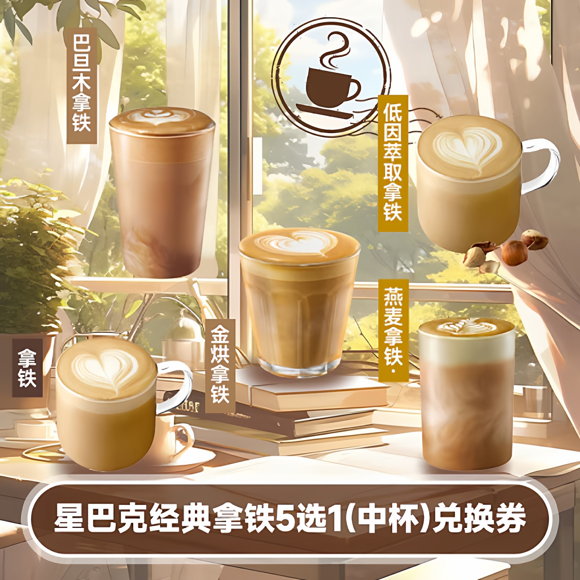 星巴克代下单全国通用优惠券饮品美式星冰乐拿铁美式咖啡券电子券