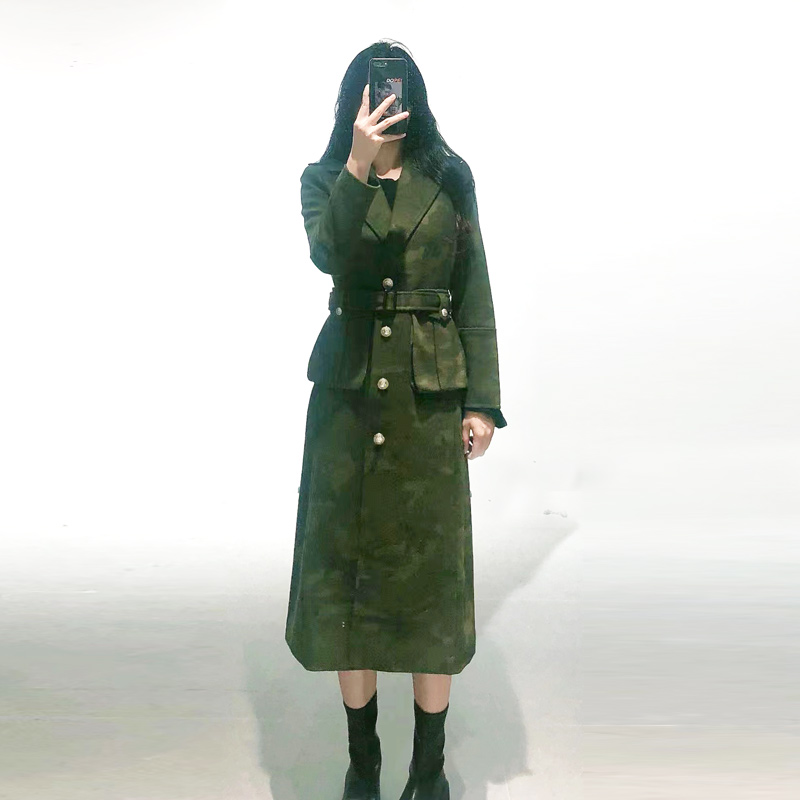 季候风时尚个性加厚迷彩大衣外套