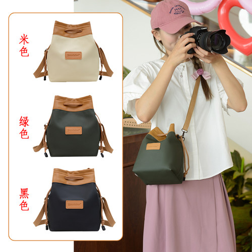 相机包收纳袋斜挎微单内胆单反保护套便携适用佳能单反富士索尼