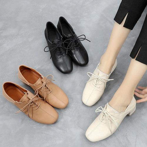 小单鞋新款春秋真皮女全皮小单鞋