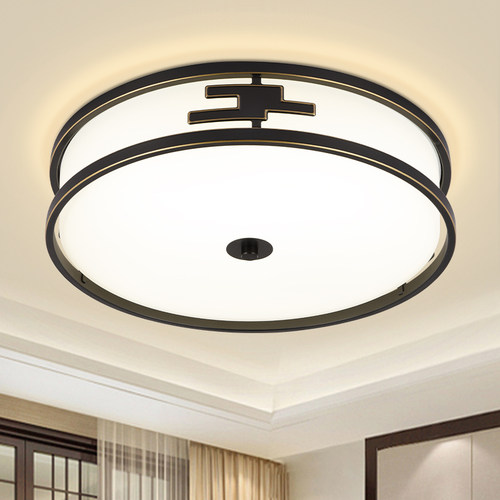 黑色欧式卧室吸顶灯led现代