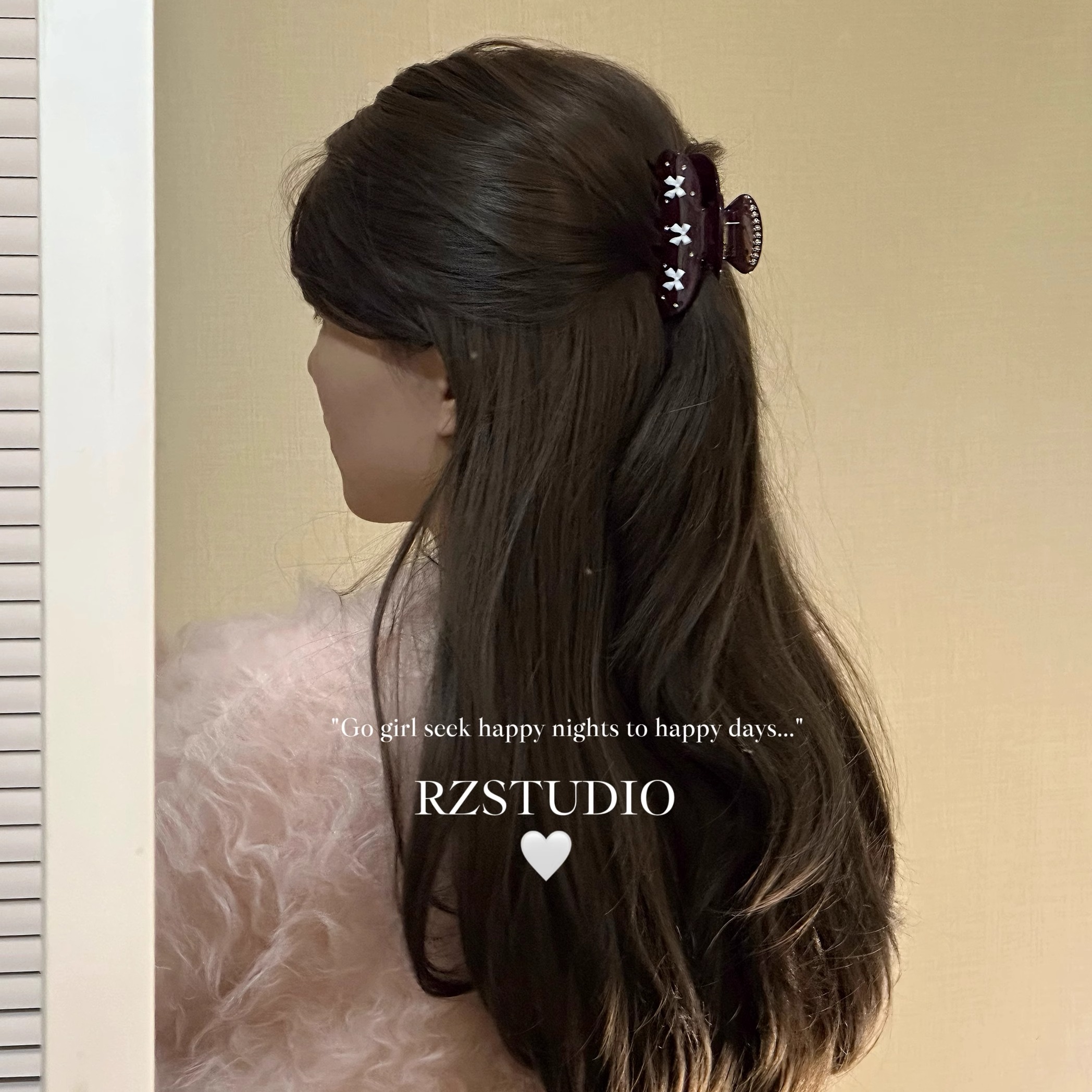 “ancora”RZSTUDIO安可拉红色蝴蝶结发抓 重工少女盘发抓夹