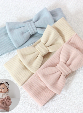 女宝宝坑条婴幼儿护囟门百搭韩版蝴蝶结发带头饰春夏新品可定制