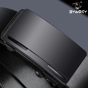 裤 内扣牛皮2026新款 带 真皮无牙自动扣腰带男款 bywoky皮带男士