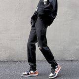 春季美式ins高街小众破洞直筒牛仔裤B269-N342P65控88，男装牛仔裤，星座712