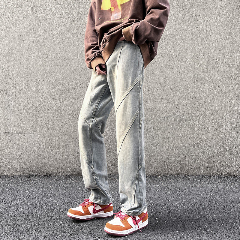 春季美式ins高街小众直筒牛仔裤B269-N338P65控88，男装牛仔裤，星座712