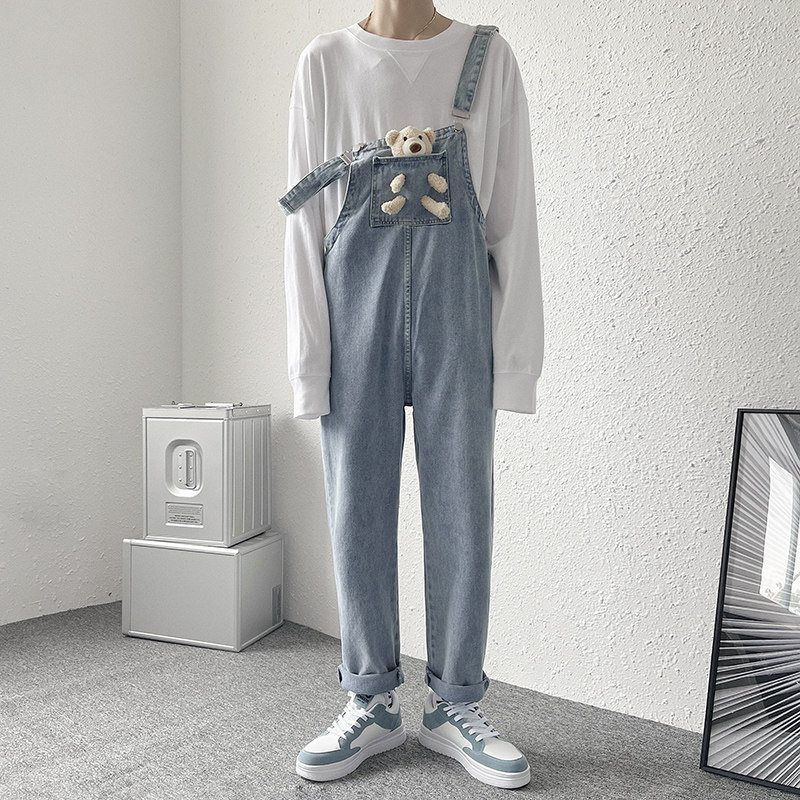春夏男女破洞背带裤连体裤712-BD50P75,男装牛仔裤,星座712
