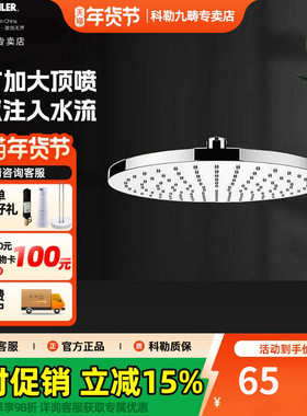 科勒全铜花洒顶喷头8/10寸通用莲蓬头增压头花洒配件18359/99946