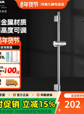 科勒卫浴五金花洒60cm简易滑动花洒支架K-72740/12879/98342T-CP