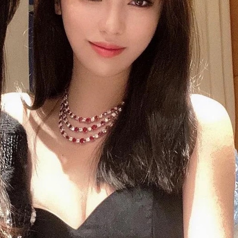 奢华大气玫红三层项链重工闪钻项链高级感女士晚装礼服配饰锁骨链,饰品/流行首饰/时尚饰品新,项链,淘宝优惠券,粉丝福利购,淘宝优惠卷