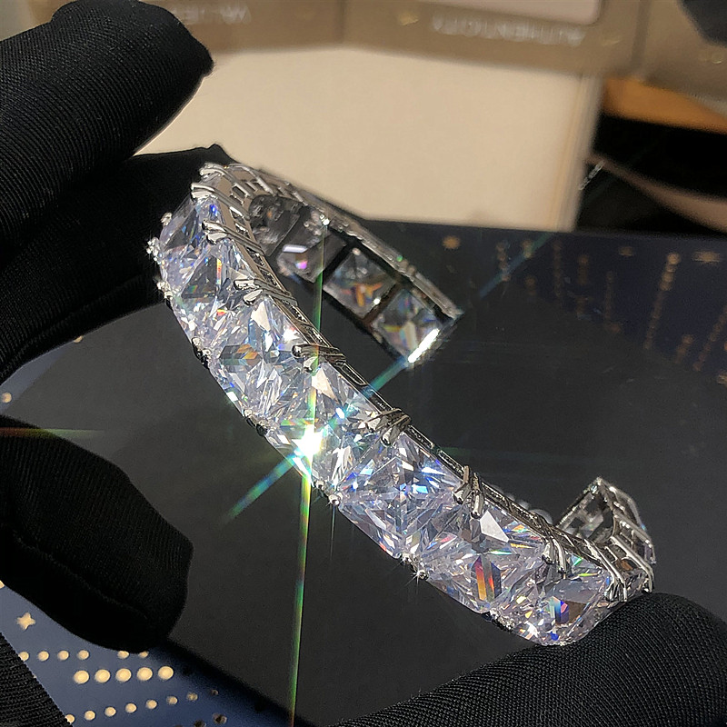 超闪方糖排钻手镯小众高级感
