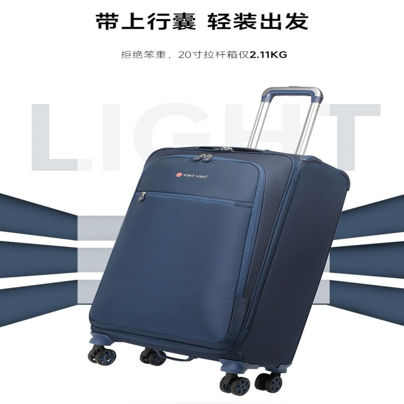瑞士军刀超轻行李箱牛津布20寸登机万向轮拉杆箱超大容量28托运箱