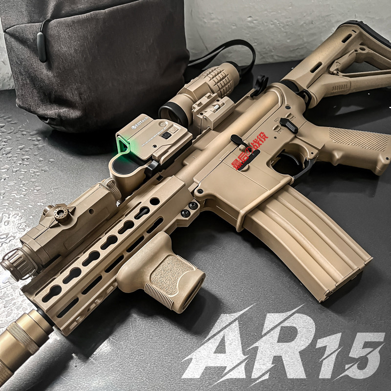 AR15空挂电动连发玩具枪联动回膛