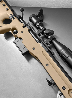 捷鹰AWM爆改拉栓抛壳软弹枪合金模型成人男孩吃鸡对战狙击玩具枪