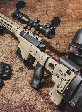 捷鹰MSR狙击枪尼龙仿真AWM抛壳软弹枪手动拉栓成人吃鸡模型玩具枪