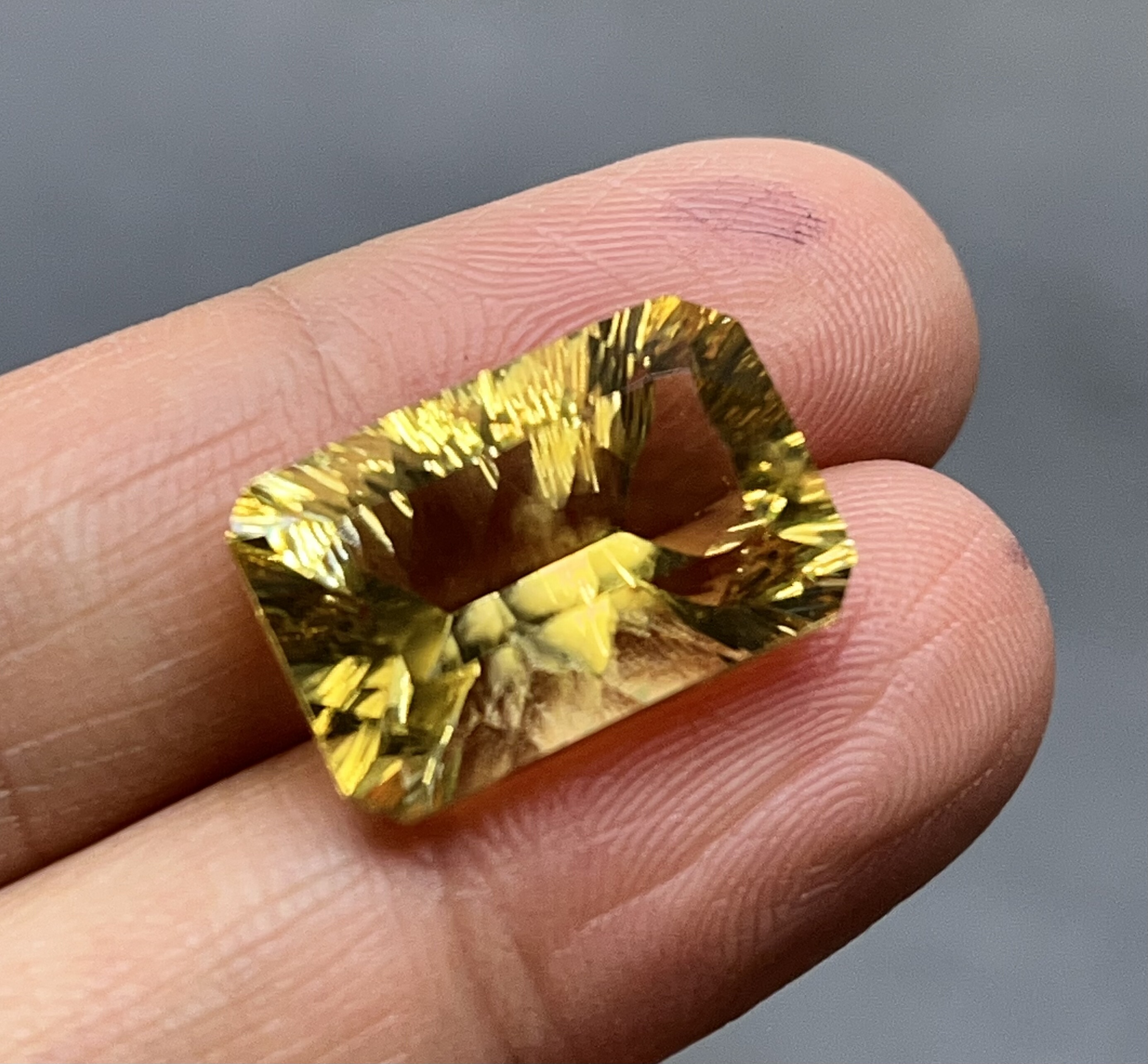 天然黄水晶裸石戒面镶嵌天然巴西黄水晶裸石戒面方形宝石戒指吊坠