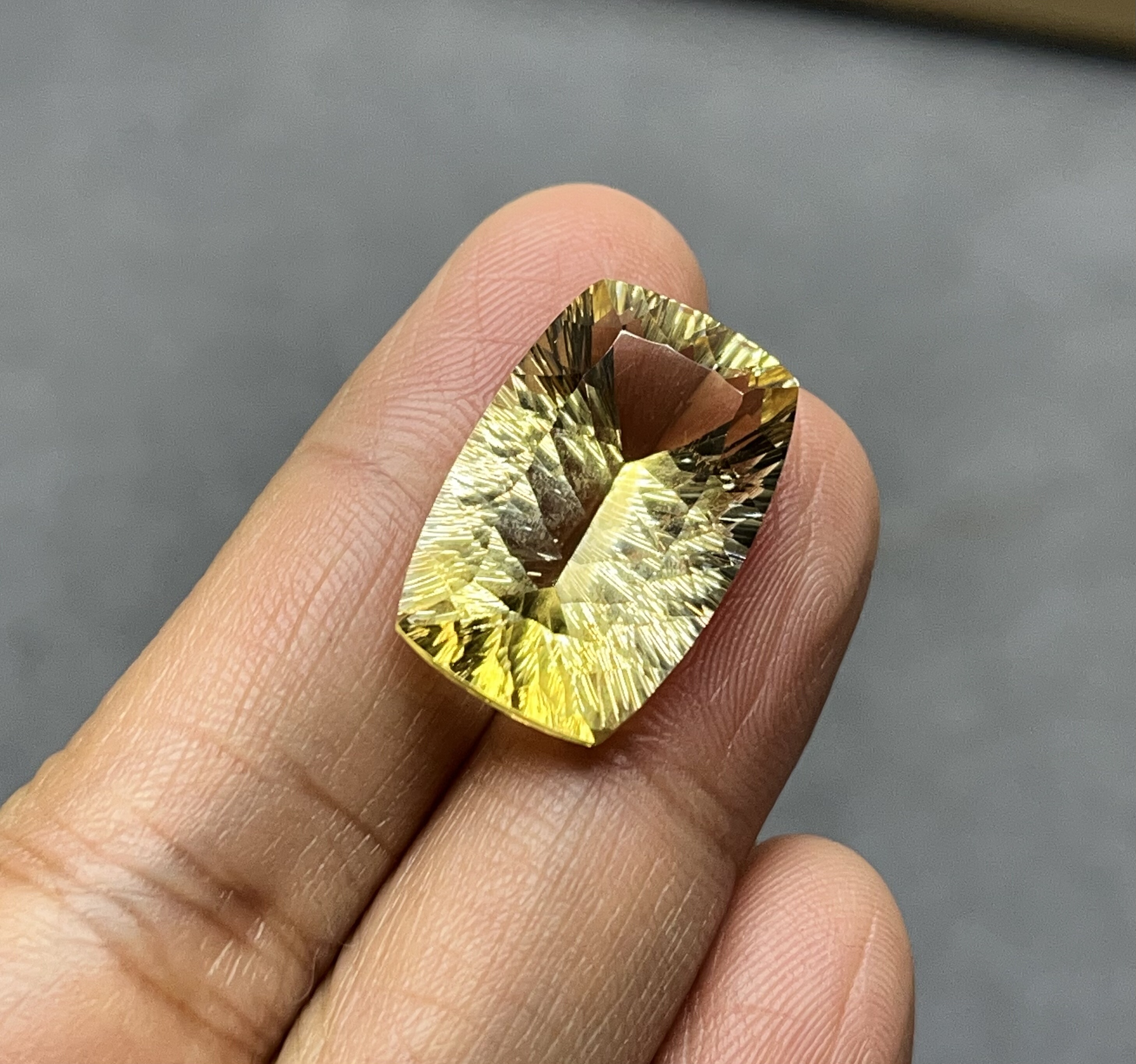 天然黄水晶裸石戒面镶嵌巴西黄水晶裸石戒面长方形宝石戒指吊坠