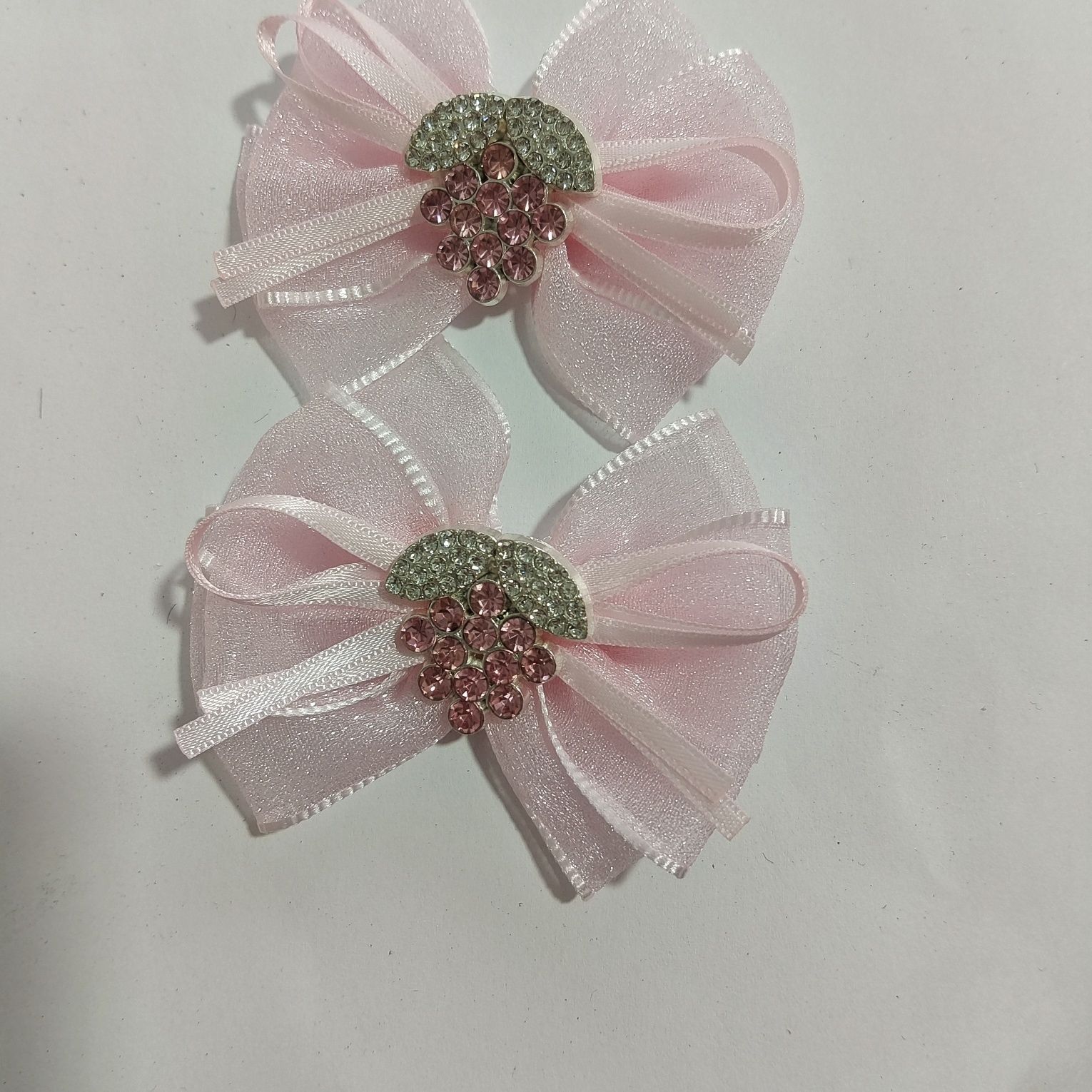 博丽多新款紫色超闪水钻水果系葡萄串鞋扣蝴蝶结女童童鞋自粘鞋花