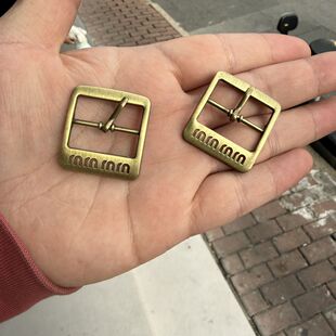 新款青铜色鞋带凉鞋卡扣配件金属纽扣日字鞋扣装饰鞋子搭扣