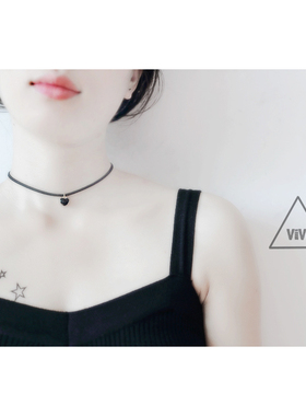chocker黑色新款锁骨脖子饰品