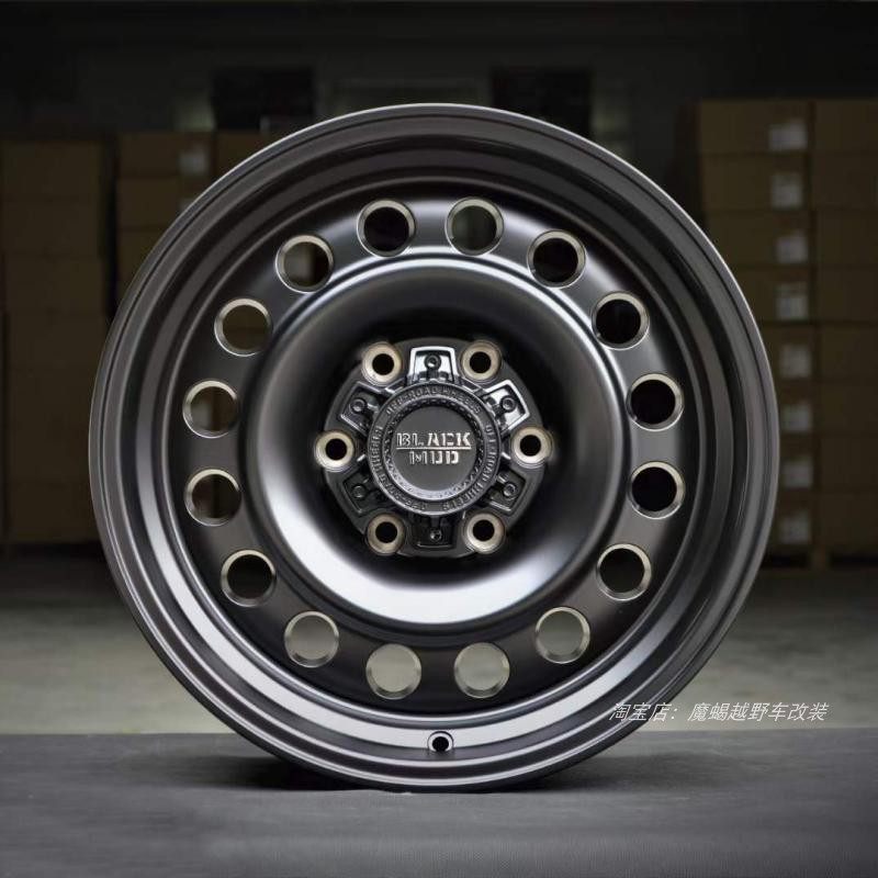 黑泥复古内防脱轮毂17英寸坦克