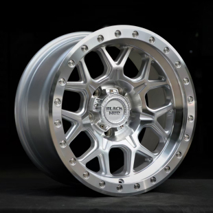 黑泥帕杰罗V93V97V77V73V87山猫PAJERO内防脱复古轮毂17英寸