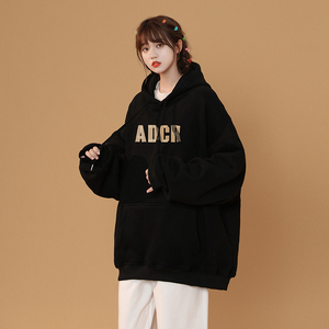 中性风秋季新品大落肩版帽衫连帽卫衣XZ405-1-WY5066图片
